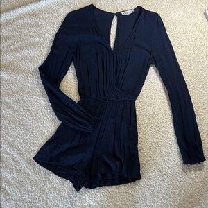 Hollister Navy Blue Long Sleeve Romper